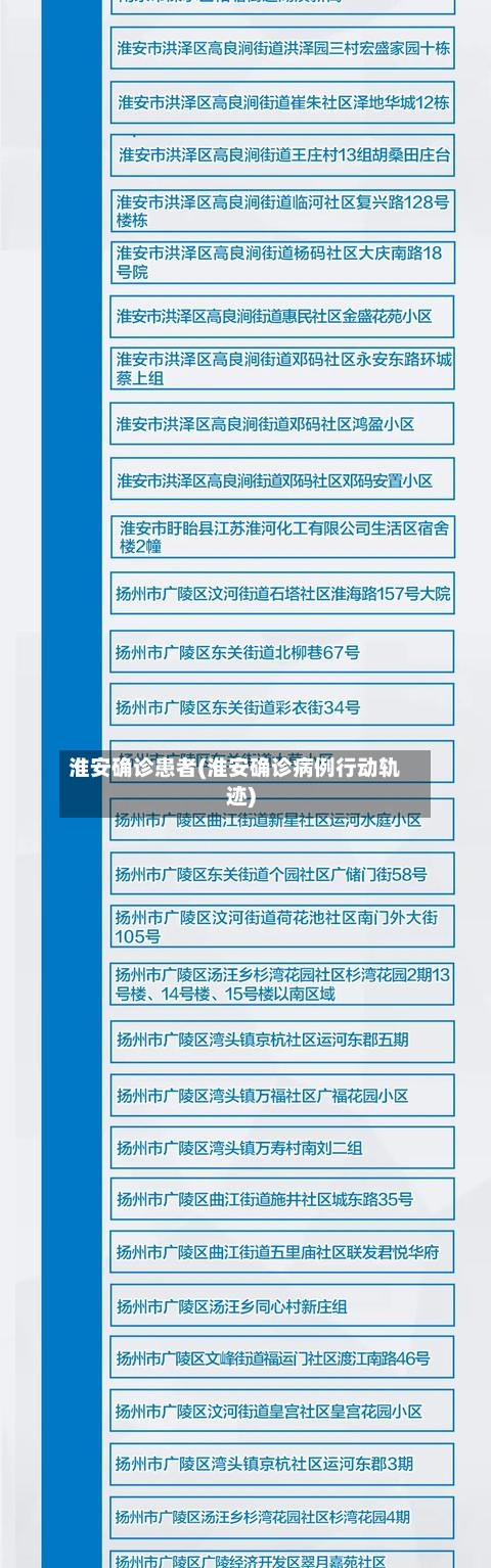 淮安确诊患者(淮安确诊病例行动轨迹)-第2张图片